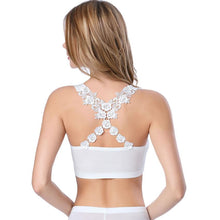 Women Tank Top Sexy Back Embroidery Lace Bra Crop Top VStretch Women's Tanks monkingtop Brand J4U66