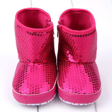 Sequin Baby Girl High Boots Soft Sole Anti Slip Warm Toddler Girls Shoes First Walkers J4U66