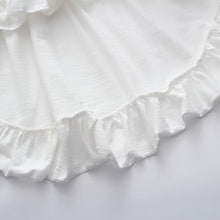 Baby Girls Dress Fashion Fan Bamboo Fishtail White Cotton Girl Dresses J4U66