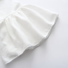 Baby Girls Dress Fashion Fan Bamboo Fishtail White Cotton Girl Dresses J4U66