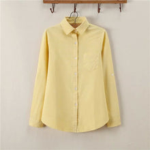 women shirts solid point collar long sleeve blouses women chest pocket casual tops blouse blusas J4U66