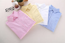 women shirts solid point collar long sleeve blouses women chest pocket casual tops blouse blusas J4U66
