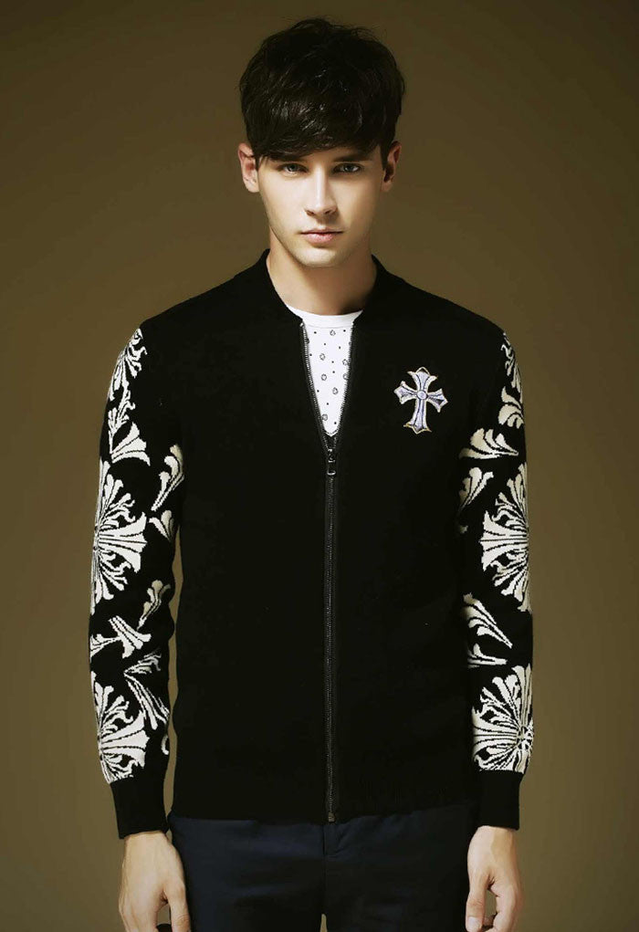 Men Fashion & Classics Cotton Weave Jacket Fashion knit Cardigan Coat Man Coats  J4U66