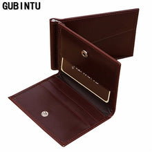 men's PU Leather Card Cash Receipt Holder Organizer Bifold Wallet Purse Business Wallet / J4U66