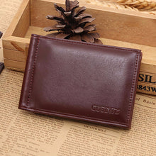 men's PU Leather Card Cash Receipt Holder Organizer Bifold Wallet Purse Business Wallet / J4U66