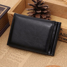 men's PU Leather Card Cash Receipt Holder Organizer Bifold Wallet Purse Business Wallet / J4U66