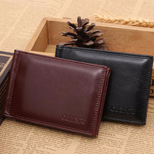 men's PU Leather Card Cash Receipt Holder Organizer Bifold Wallet Purse Business Wallet / J4U66