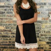 Women Ladies Sleeveless Vest Tank Mini Dress Tunic Lace Sundress LE2 J4U66