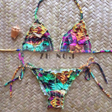 hot sexy girls swimsuit bathing suit low waist sexy yellow solid color side tie bikini set swimwear womens biquini n12zn J4U66