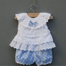 Sweet Baby Kids Girls 2pcss Outfit Clothes Ruffled T-shirt Tops + Dot Pants Suit Clothing Sets J4U66