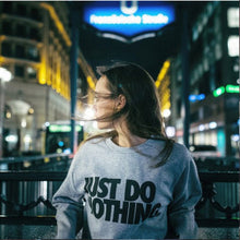 Just Do Nothing Sudaderaujer Casual Long Sleeve Hoodie Jumper Pullover Sweatshirt Tops ShirtJFY66