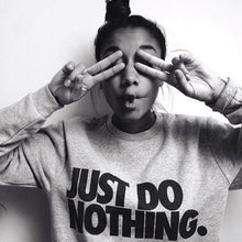 just do nothing sudaderas mujer women casual long sleeve hoodie jumper pullover sweatshirt tops shirt J4U66