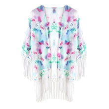 kimono women blouses batwing sleeve chiffon women cardigan loose flower print-shirts casual tops blusas femininas J4U66