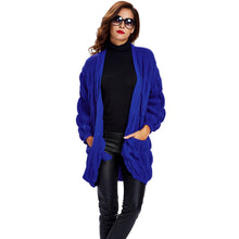 korean style solid coat femme hiver women knitted long sweatercardigans lantern sleeves pockets outfits feminino J4U66