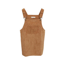 Korean Style College Wind Restoring Ancient Ways Corduroy Suspenders Big Pocket Straight Vest Dress LE3 J4U66