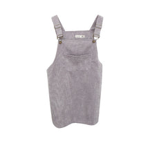Korean Style College Wind Restoring Ancient Ways Corduroy Suspenders Big Pocket Straight Vest Dress LE3 J4U66
