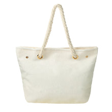 lady large capacity canvas beach bag letter print casual tote women canvas handbag daily use single shoulder shopping bags J4U66