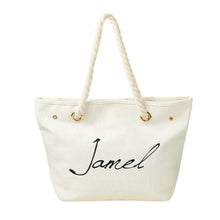 lady large capacity canvas beach bag letter print casual tote women canvas handbag daily use single shoulder shopping bags J4U66