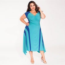 Larger Plus Size Women Sexy V Neck Bandage Body-con Long Maxi Casual Dress J4U66
