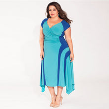 Larger Plus Size Women Sexy V Neck Bandage Body-con Long Maxi Casual Dress J4U66