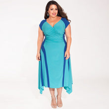 Larger Plus Size Women Sexy V Neck Bandage Body-con Long Maxi Casual Dress J4U66