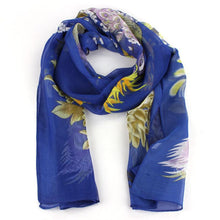 Long Fashion Peacock Plum Print Chiffon Scarf Women Scarves Shawls Desigual Brand foulard cachecol feminino echarpe J4U66
