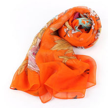 Long Fashion Peacock Plum Print Chiffon Scarf Women Scarves Shawls Desigual Brand foulard cachecol feminino echarpe J4U66