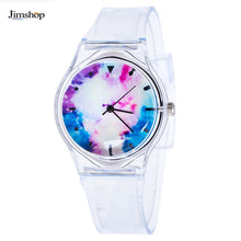 Lovely Kids Watches Star & Sky Pattern Quartz Watch Children Students Watch Girls Popular Ssilicone Strap Elegant Wristwatch J4U66