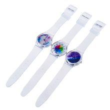 Lovely Kids Watches Star & Sky Pattern Quartz Watch Children Students Watch Girls Popular Ssilicone Strap Elegant Wristwatch J4U66
