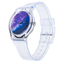 Lovely Kids Watches Star & Sky Pattern Quartz Watch Children Students Watch Girls Popular Ssilicone Strap Elegant Wristwatch J4U66