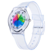 Lovely Kids Watches Star & Sky Pattern Quartz Watch Children Students Watch Girls Popular Ssilicone Strap Elegant Wristwatch J4U66
