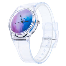Lovely Kids Watches Star & Sky Pattern Quartz Watch Children Students Watch Girls Popular Ssilicone Strap Elegant Wristwatch J4U66