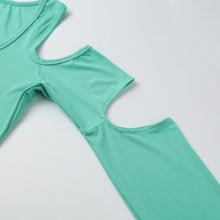 low cut women casual t-shirts cold shoulder square collar solid tshirt cutout long sleeve tops rose green black ropa mujer J4U66