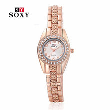 Luxury Brand Rhinestone Bracelet Quartz Watch Women Fashion Rose Gold Watch Women Wrist Watches Hour Relogio Feminino J4U66