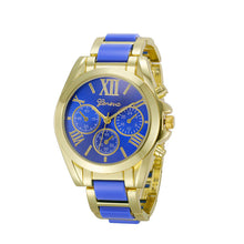 Luxury Brand Watches Women Geneva Quartz Analog Wristwatch Golden Band Roman Numerals Dial Watch Relogio Feminino 10 Color J4U66