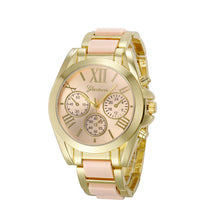 Luxury Brand Watches Women Geneva Quartz Analog Wristwatch Golden Band Roman Numerals Dial Watch Relogio Feminino 10 Color J4U66