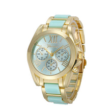 Luxury Brand Watches Women Geneva Quartz Analog Wristwatch Golden Band Roman Numerals Dial Watch Relogio Feminino 10 Color J4U66