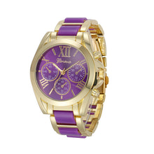 Luxury Brand Watches Women Geneva Quartz Analog Wristwatch Golden Band Roman Numerals Dial Watch Relogio Feminino 10 Color J4U66