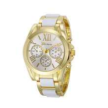 Luxury Brand Watches Women Geneva Quartz Analog Wristwatch Golden Band Roman Numerals Dial Watch Relogio Feminino 10 Color J4U66