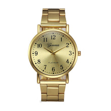 Luxury Fashion Women Man Glod Crystal Stainless Steel Analog Quartz Wrist Watch Reloj Geneva Wrist watch woman J4U66
