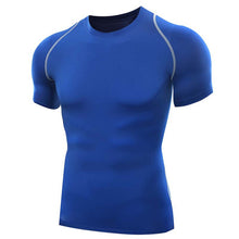 Men T Shirts Tops Tights Fitness Base Layer Tops Short Sleeve O-Neck Compression T Shirts S-XXL J4U66