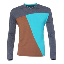 Men Tops Fashion Mens Slim Fit Cotton V-Neck Long Sleeve Casual T-Shirt Tops J4U66