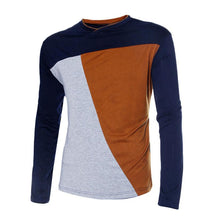 Men Tops Fashion Mens Slim Fit Cotton V-Neck Long Sleeve Casual T-Shirt Tops J4U66
