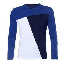 Men Tops Fashion Mens Slim Fit Cotton V-Neck Long Sleeve Casual T-Shirt Tops J4U66