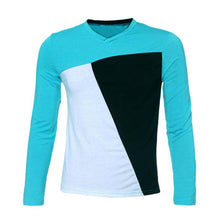 Men Tops Fashion Mens Slim Fit Cotton V-Neck Long Sleeve Casual T-Shirt Tops J4U66