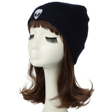 men women knitted beanies hat plain alien embroidery gorros masculino dome fall cap warm crochet skull hat headwear J4U66