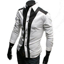 Mens Slim fit Fashion Famous Design Business Mens Casual Long Sleeve Slim Tops turndown collar Shirt Quality 2 Colors J4U66