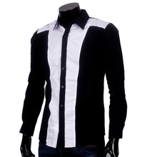 Mens Slim fit Fashion Famous Design Business Mens Casual Long Sleeve Slim Tops turndown collar Shirt Quality 2 Colors J4U66