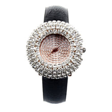 Fashion Women Watches Luxury Brand Leather Diamond Rhinestone Quartz Wrist Watches J4U66