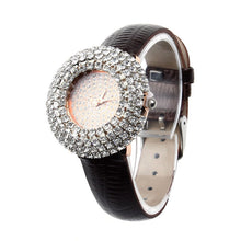 Fashion Women Watches Luxury Brand Leather Diamond Rhinestone Quartz Wrist Watches J4U66
